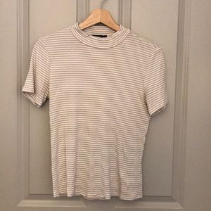Forever 21 Striped low turtle neck
